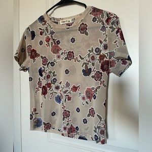 Mesh floral top